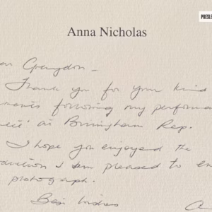 Anna Nicholas Autograph
