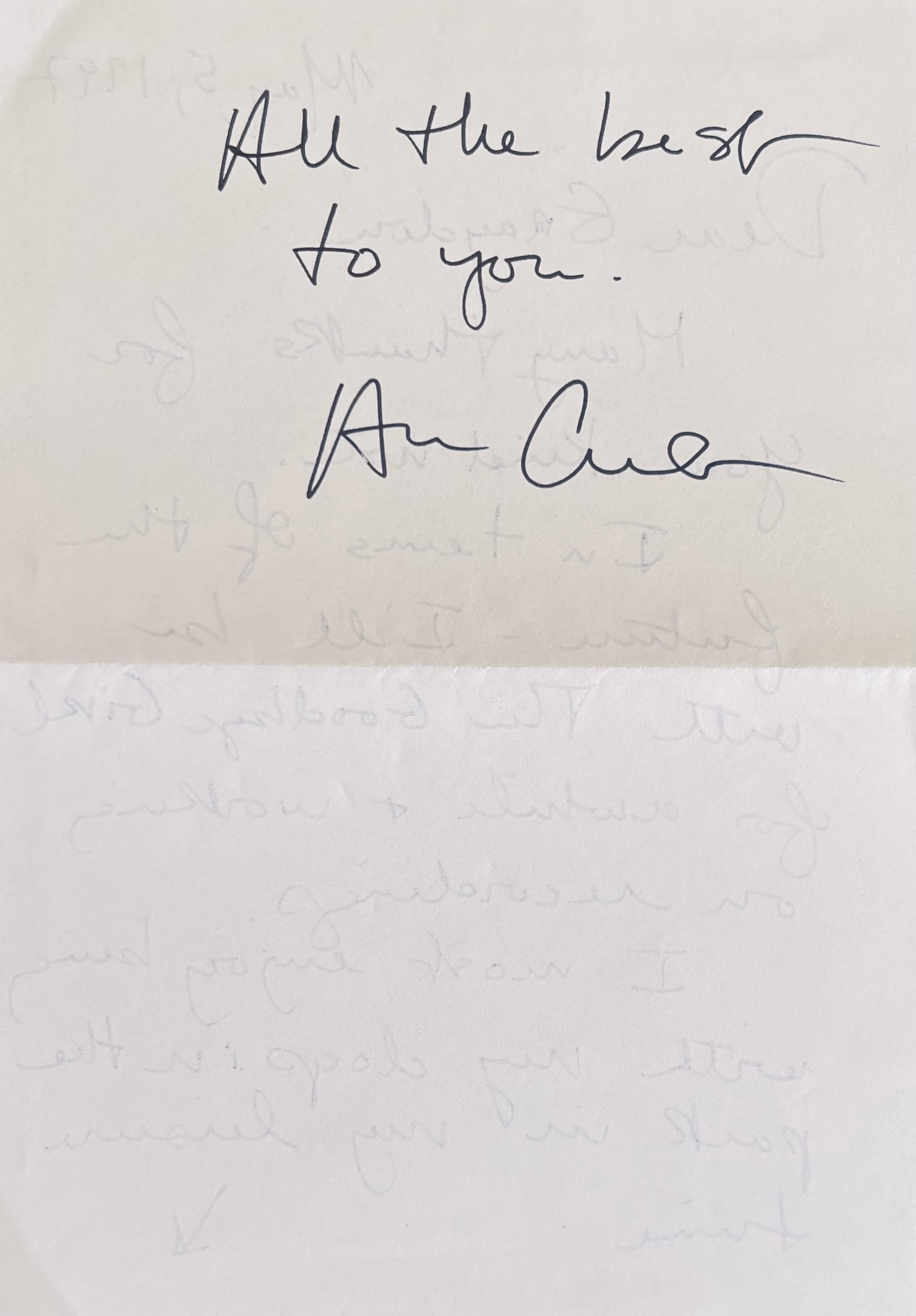 Ann Crumb Autograph