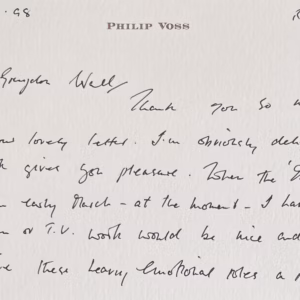 Philip Voss Autograph