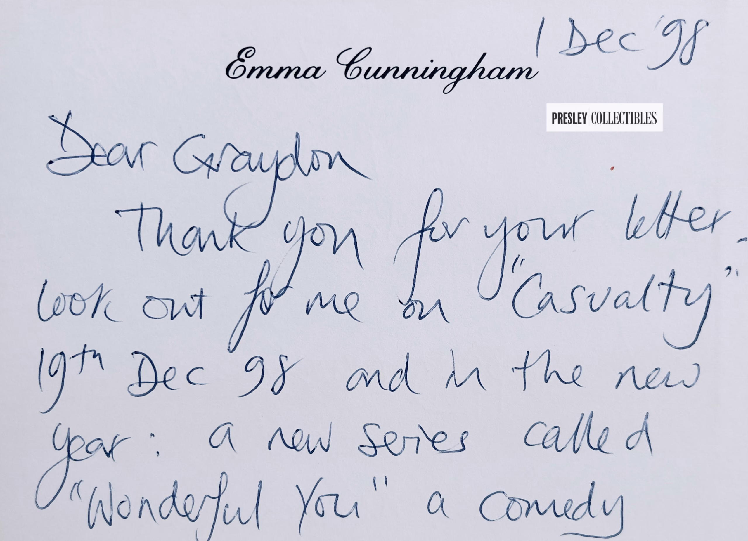 Emma Cunningham Autograph