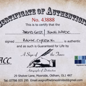 June Havoc Autograph
