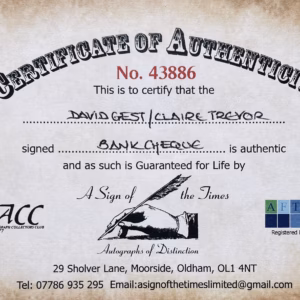 Claire Trevor Autograph