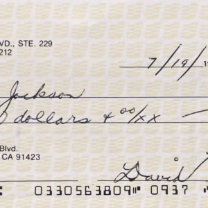 Taj Jackson Autograph