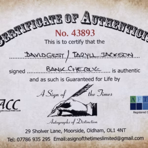Taryll Jackson Autograph