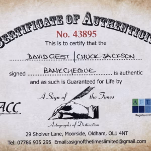 Chuck Jackson Autograph