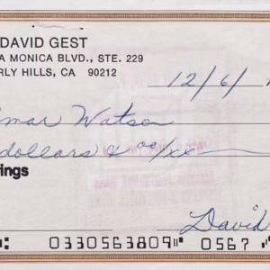 Delmar Watson Autograph