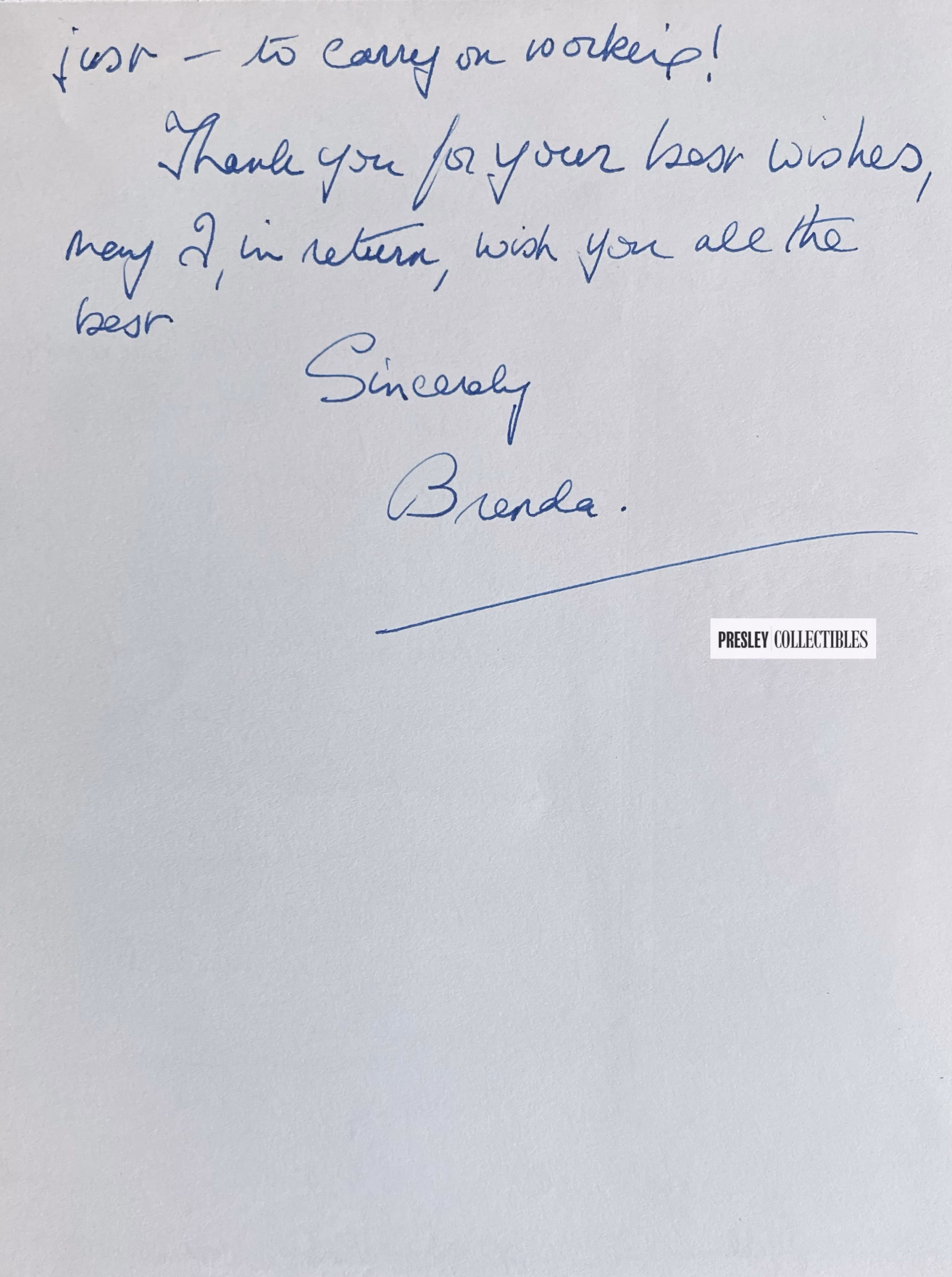 Brenda Cowling Autograph