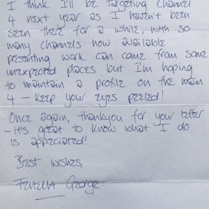 Fenella George Autograph
