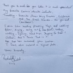 Rochelle Gadd Autograph