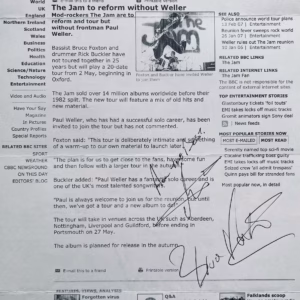 The Jam Autograph
