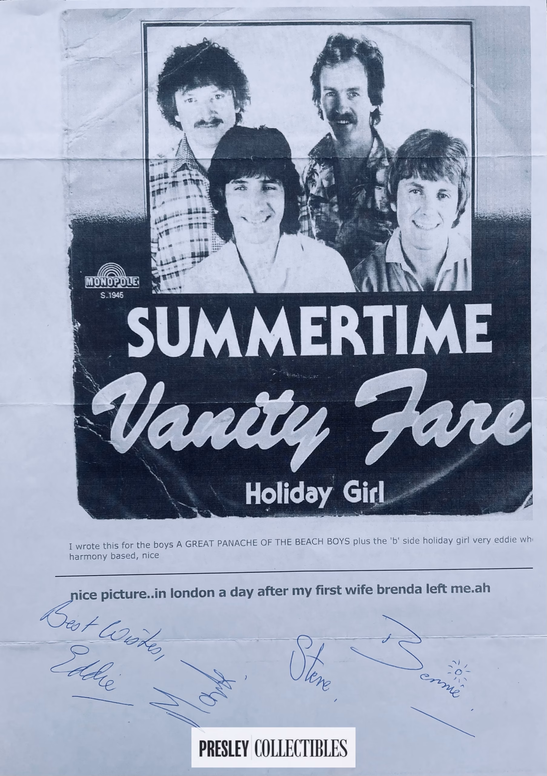 Vanity Fare Autograph