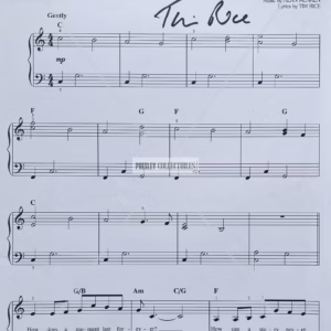 Tim Rice Signed Sheet Music