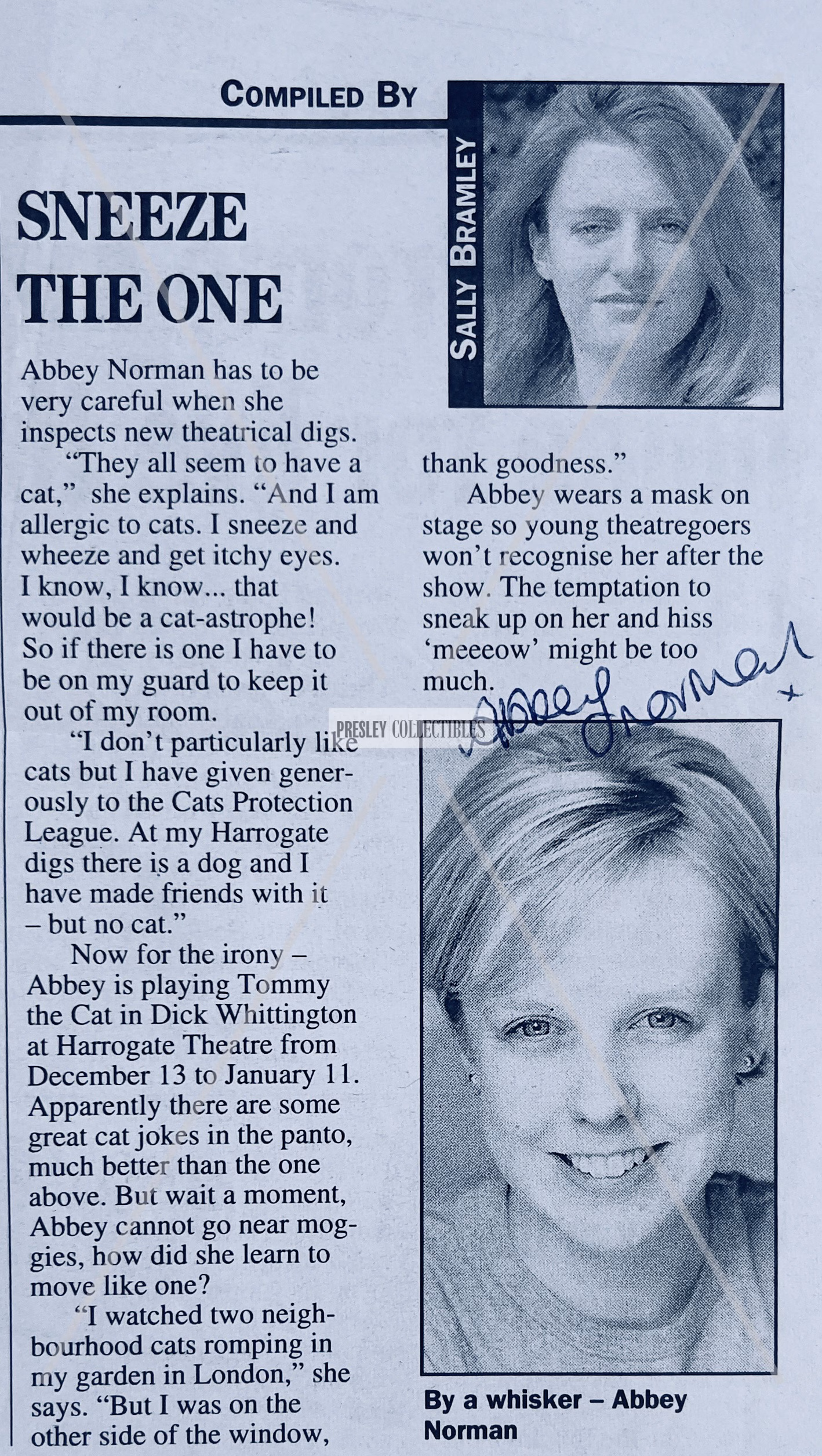 Abbey Norman Autograph