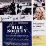 Susie Blake High Society double-sided colour magazine page, signed in black ink with “Best Wishes”, COA, provenance and worldwide shipping.