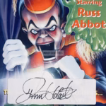 Russ Abbot Autograph Russell Allan Abbot Double sided colour Goosebumps Live on Stage theatre flyer Opera House Winter Gardens Blackpool 1999, strong black ink signature on white label, COA included, worldwide shipping.