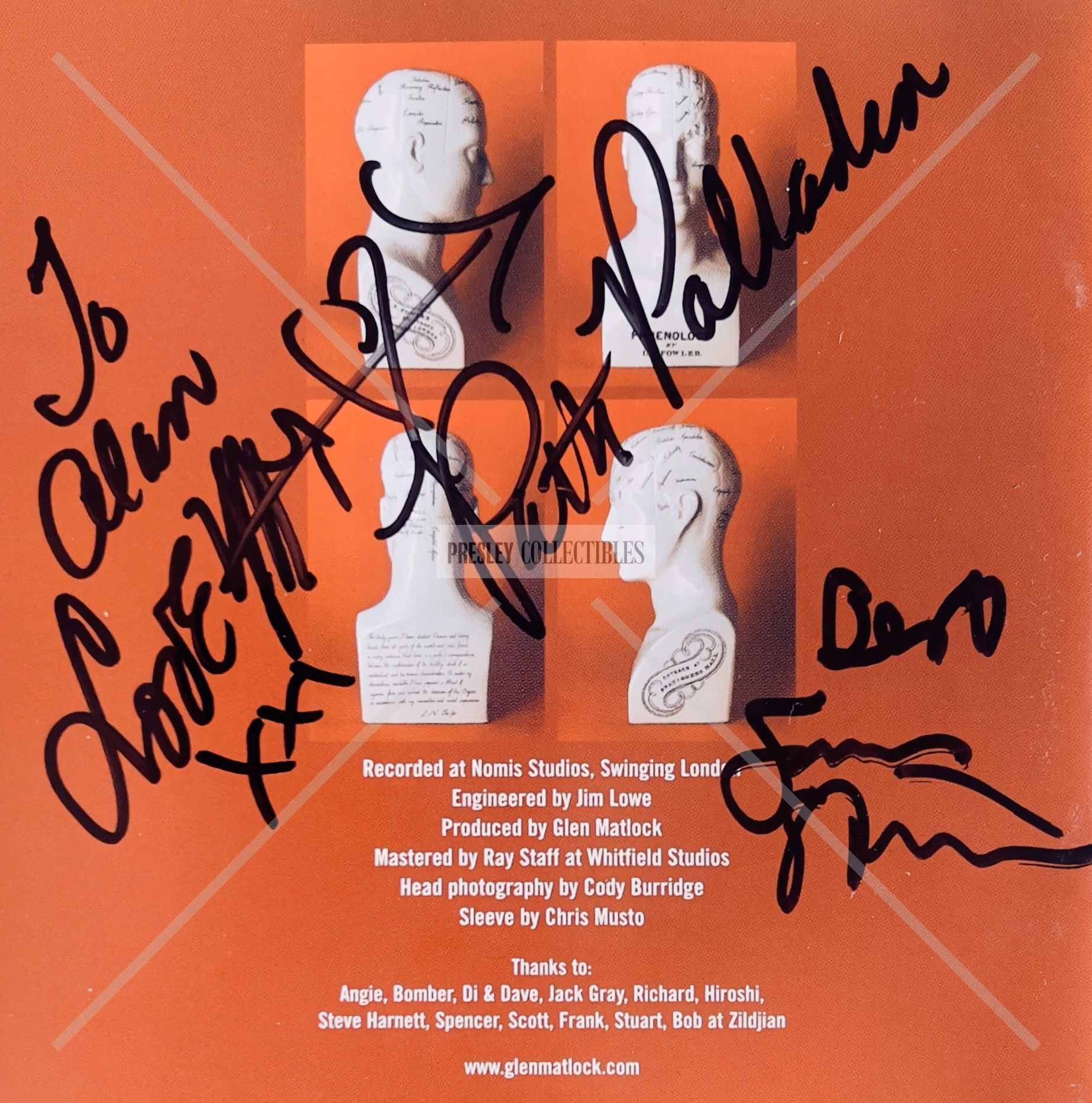Glen Matlock Autograph