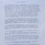 Harry Dean Stanton Autograph hand‑signed 1986 talent release with Certificate of Authenticity.