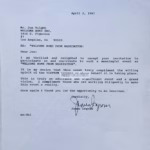 James Ingram Autograph hand‑signed 1987 letter with Certificate of Authenticity.
