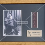 Elvis Live Film Cell framed display featuring original film cell and plaque.