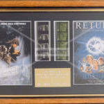 Star Wars Duet Cells — original 35mm film cell display with reproduction posters, plaque, COA, framed, very good condition, 14.5” x 9”.