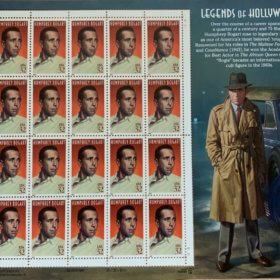 Humphrey Bogart Stamp Sheet 1996