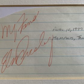 Elvis Presley Autograph Rare