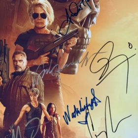 Terminator Dark Fate Cast Signed Photo