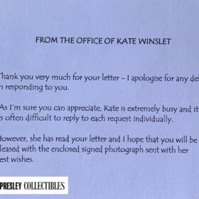 Kate Winslet Autographed Photo