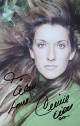 Celine Dion hand signed promo photo