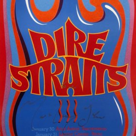 Dire Straits Mark Knopfler Signed 24"x36" Poster