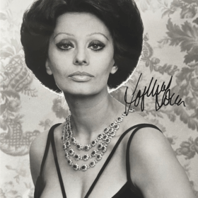 Sophia Loren Hand Signed Photo