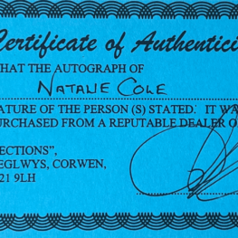 Natalie Cole Autograph