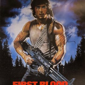 First Blood Sylvester Stallone Signed Poster