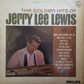 Jerry Lee Lewis Hand Signed The Golden Hits of Jerry Lee Lewis LP