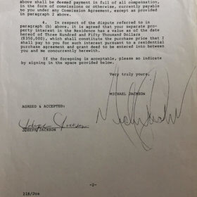 Michael Jackson File Copy Agreement