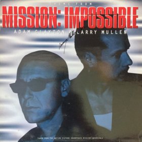 Larry Mullen Jnr Hand Signed Mission Impossible 12" Single