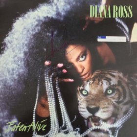 Diana Ross Hand Signed Eaten Alive LP