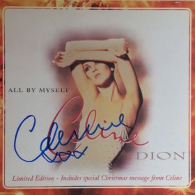 Celine Dion Hand Signed All By Myself CD Single