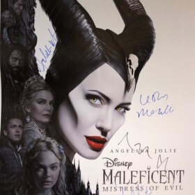 Maleficent 2 Cast Signed Movie Poster