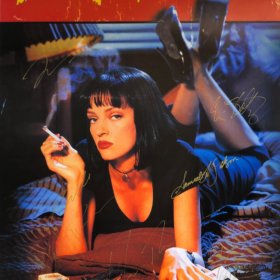 Pulp Fiction Cast Signed Poster