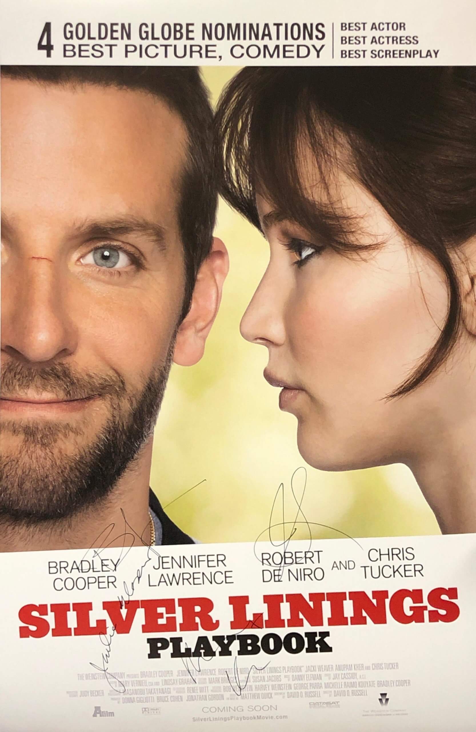 Silver Linings Playbook Autographs For Sale - Presley Collectibles