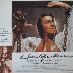 Christopher Plummer Hand Signed The Royal Hunt Of The Sun Movie Theatre Lobby Card