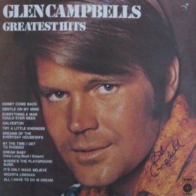 Genuine Glen Campbell Hand Signed Greatest Hits LP