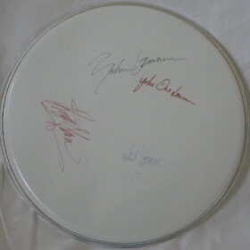 John Lennon Hand Signed 12 Inch Drum Head