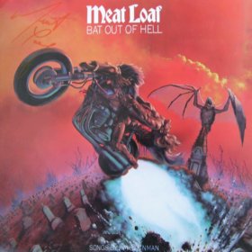 Meat Loaf Rare Autographed Bat Out Of Hell Vinyl LP