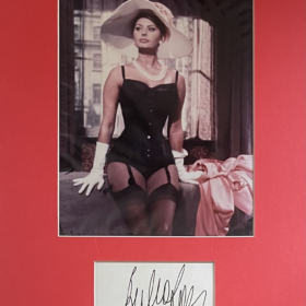 Sophia Loren Signed Card