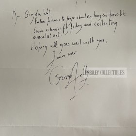 George Melly Signed Letter