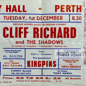 Cliff Richard Signed Flyer