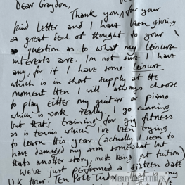 Edward Tenpole Handwritten Letter