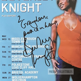 Beverley Knight Signed Flyer